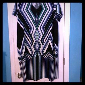 Geometric Print Shift Dress